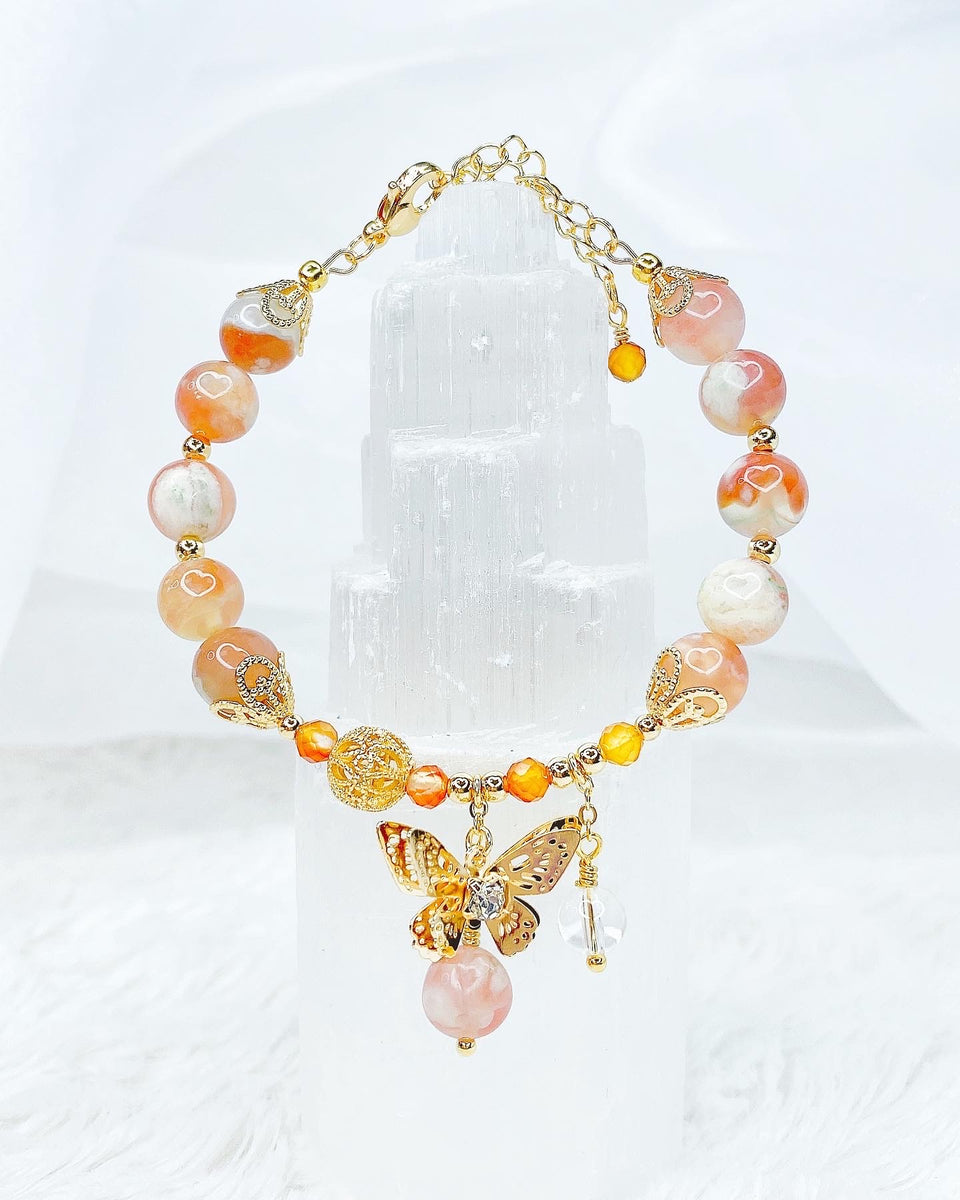 Flower Agate Carnelian – Moon Babe Crystals