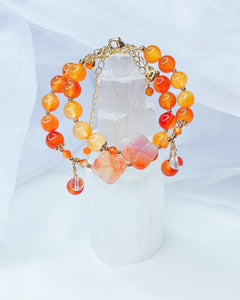 Carnelian Clover Bangle