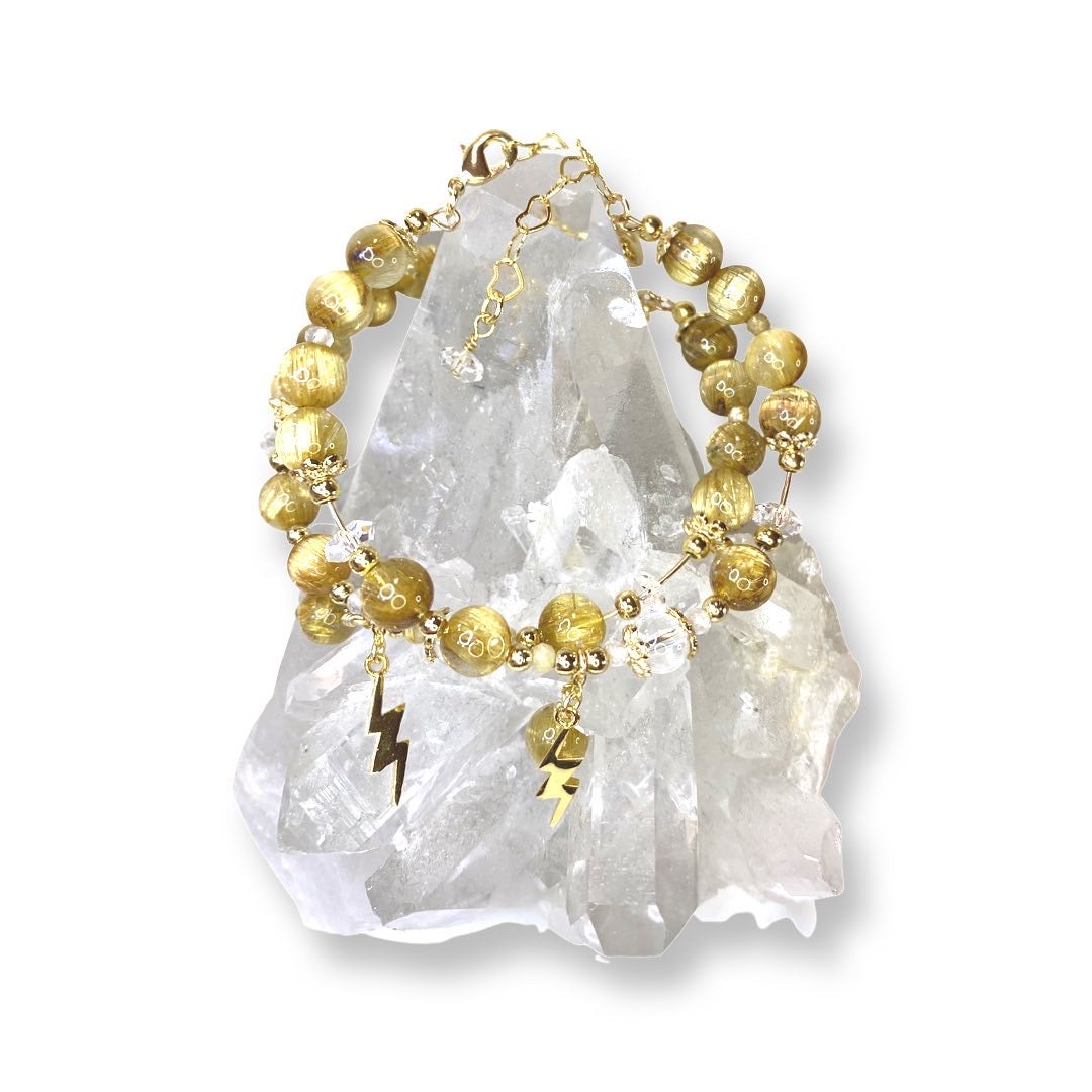 Gold Rutilated Quartz - FULL RUTILE FILLED BEADS