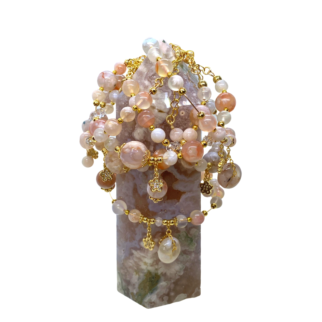 Flower Agate Pink