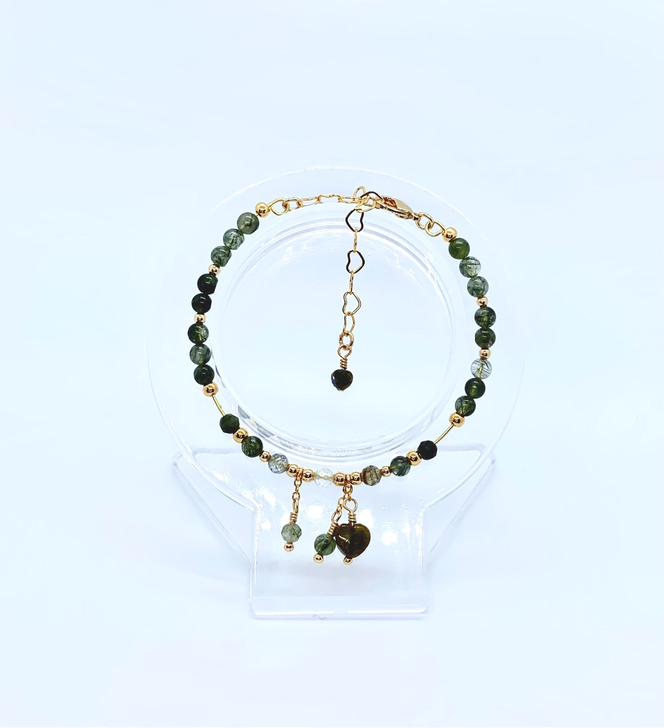 Green Tourmaline Rutilated Quartz