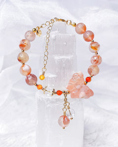 Flower Agate x Carnelian